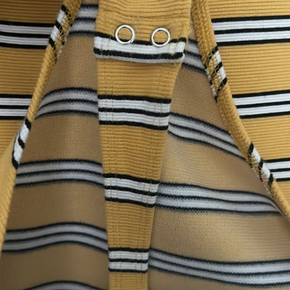 Express Bodysuit size Small black, yellow and white stripes - Picture 3 of 5